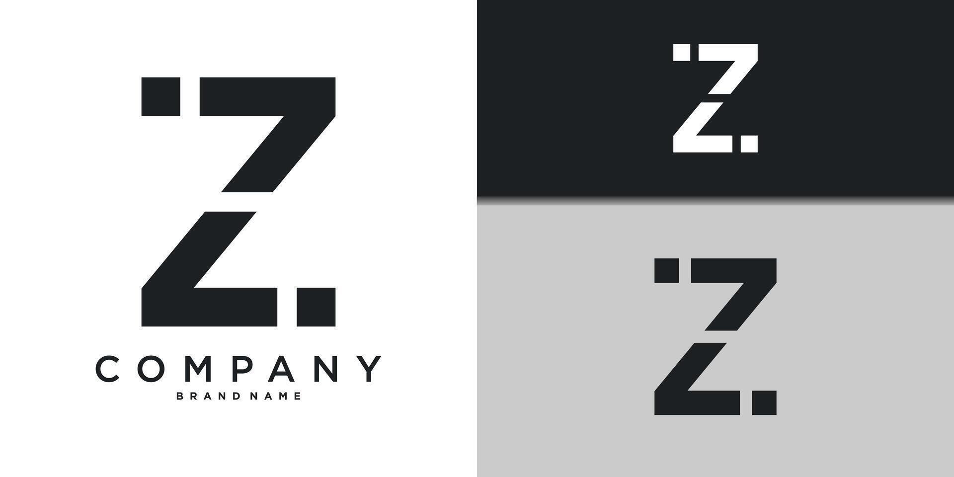 Letter Z minimal logo icon design template elements. Premium vector