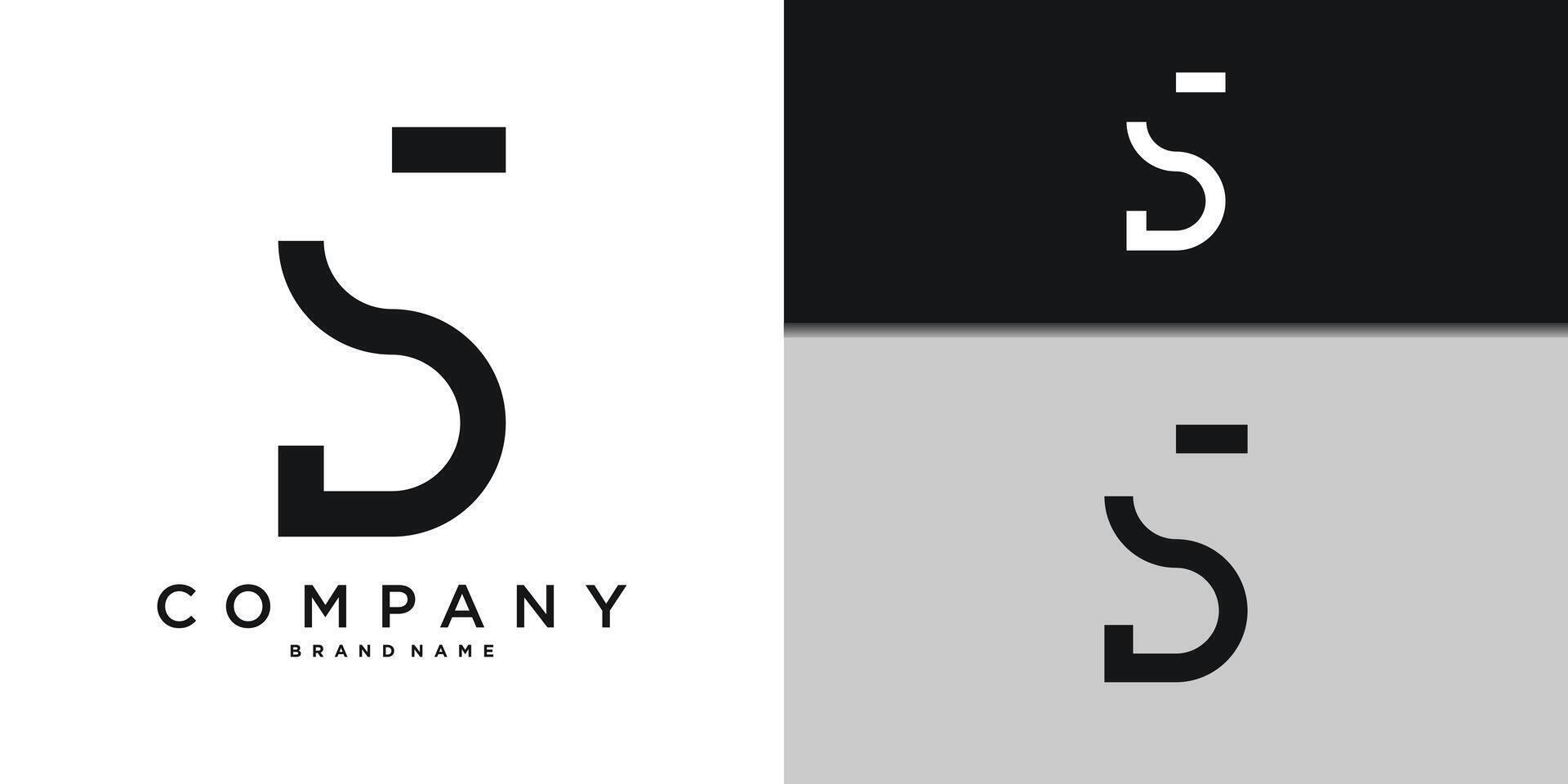 Letter S minimal logo icon design template elements. vector