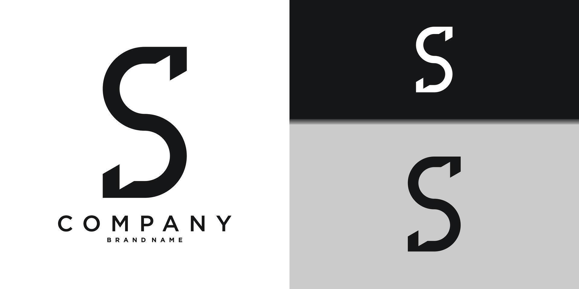Letter S minimal logo icon design vector