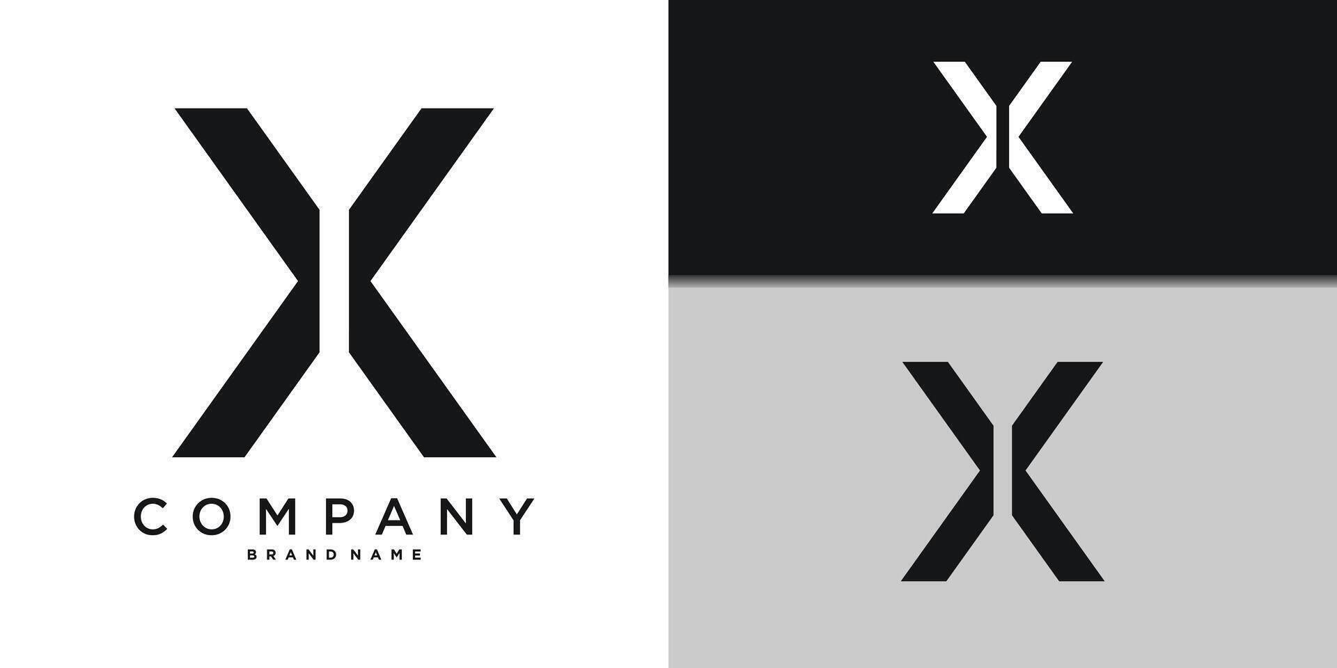 Letter X minimal logo icon design template elements. Premium vector