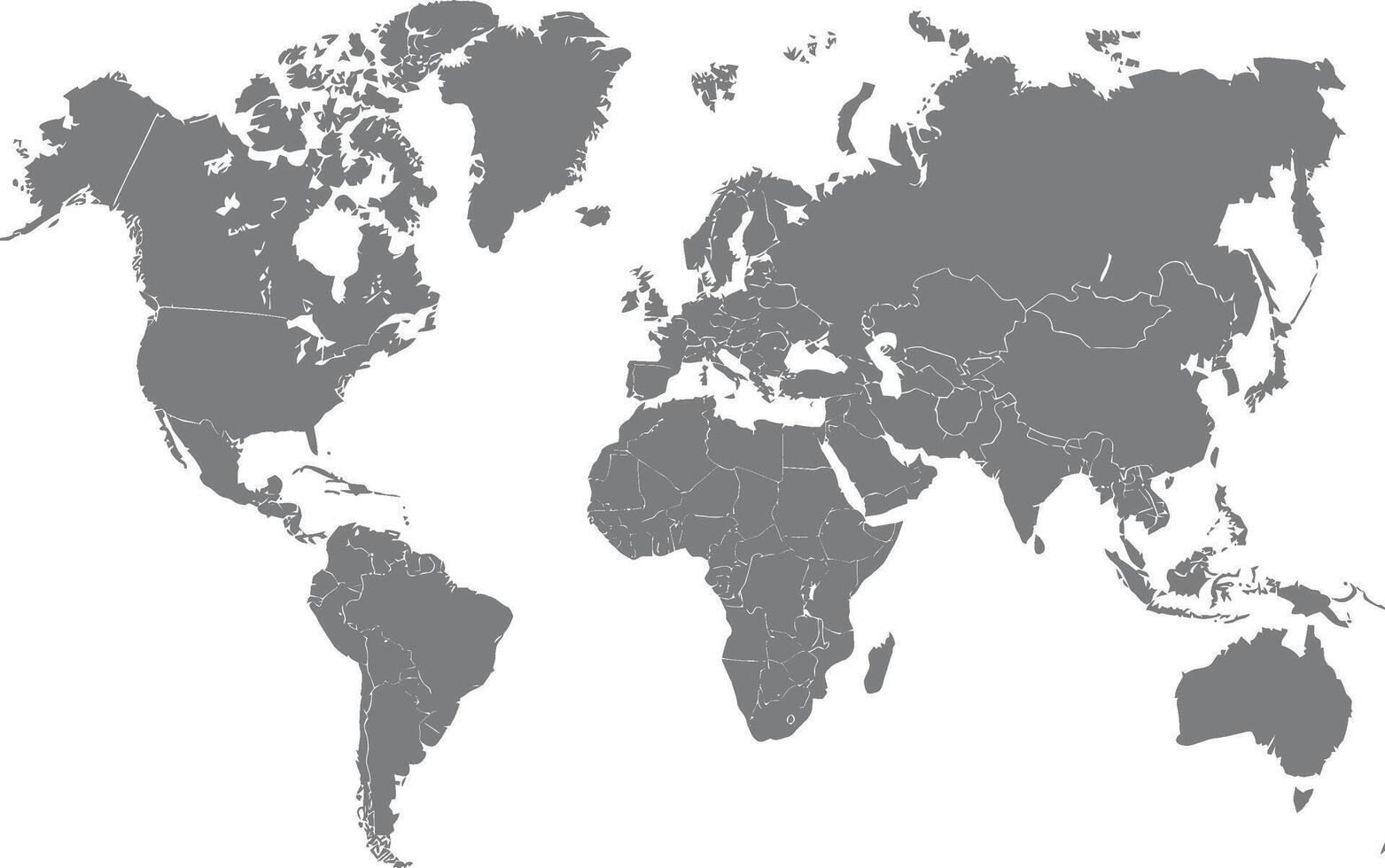 World map of globe earth vector