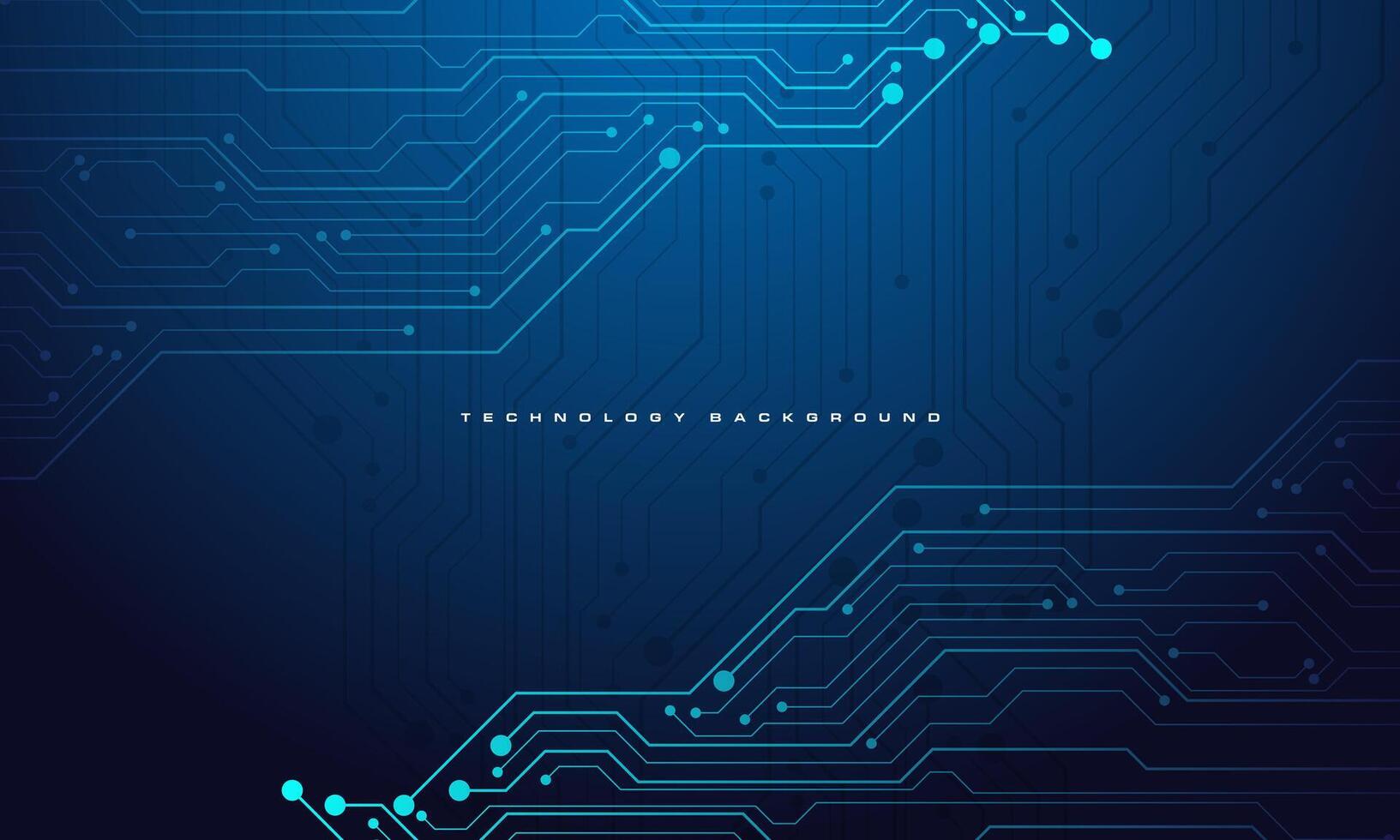 Abstract blue circuit cyber technology lines electronics computer digital design modern futuristic background vector