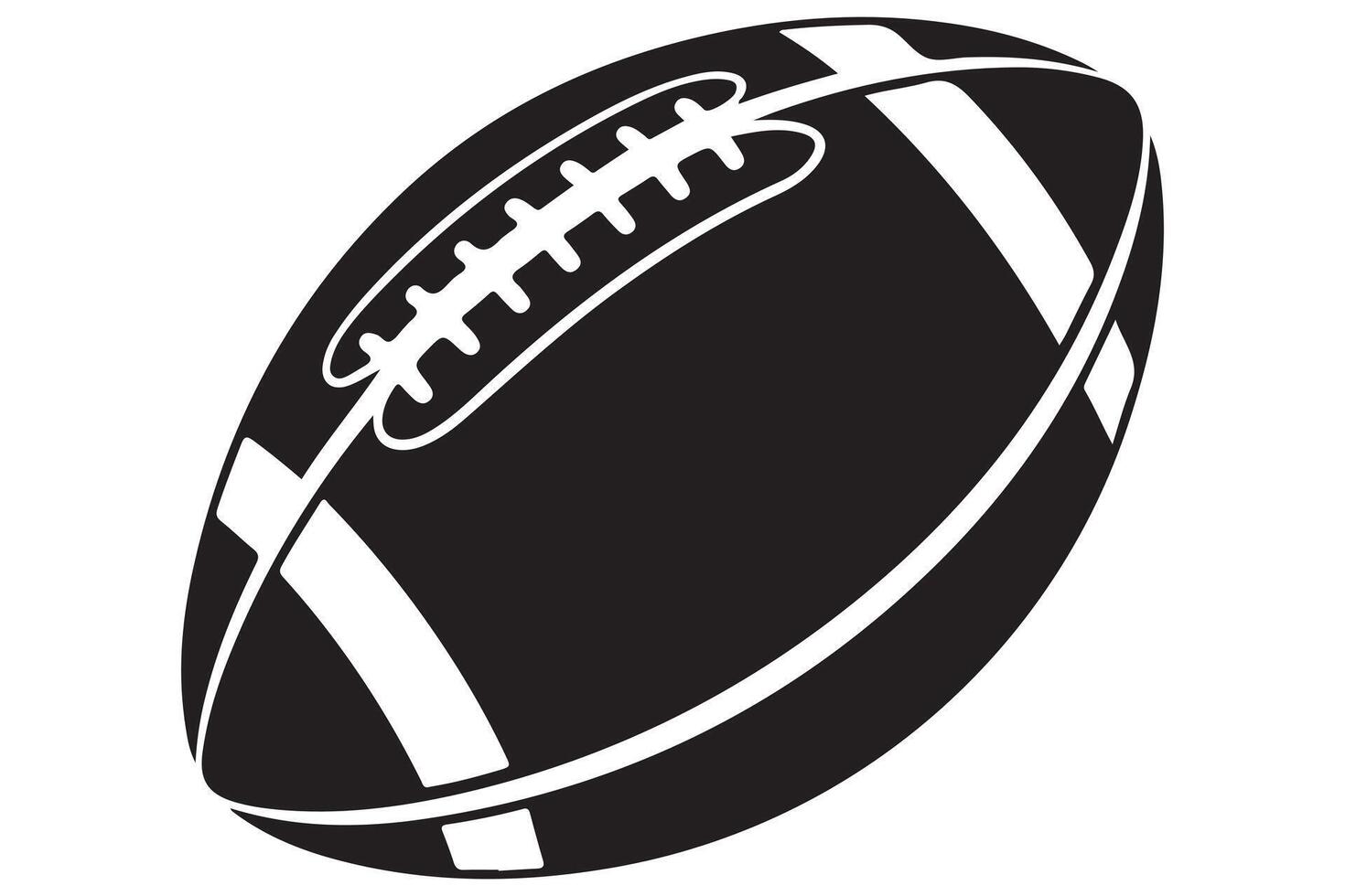 Minimal american football ball icon silhouette design vector