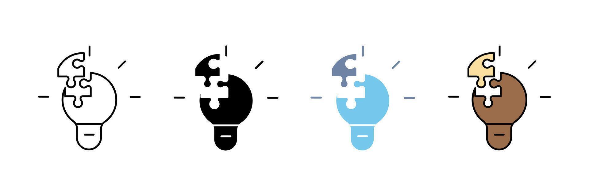 problem solving concept line icon. Simple element illustration. vector