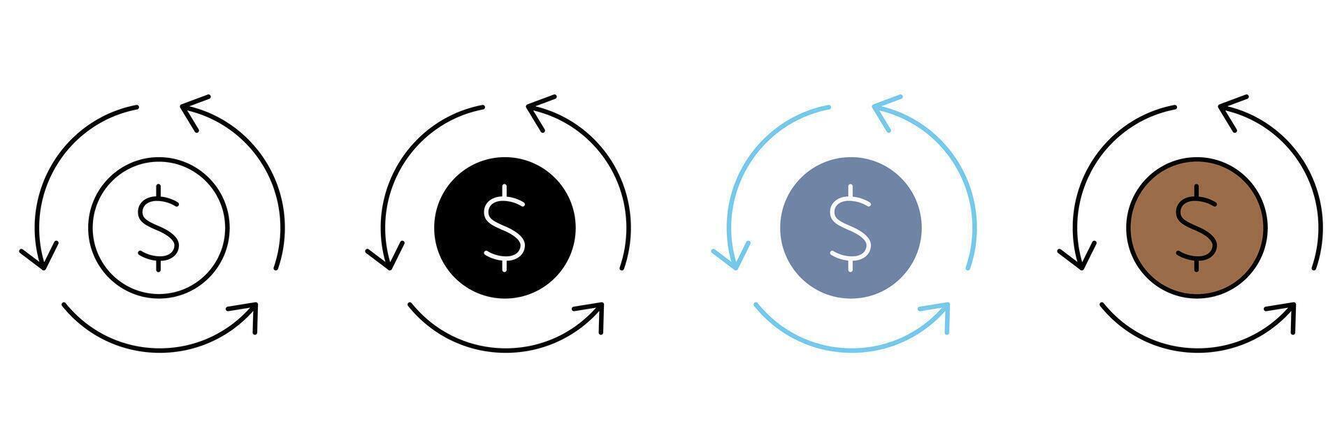 funding concept line icon. Simple element illustration. vector