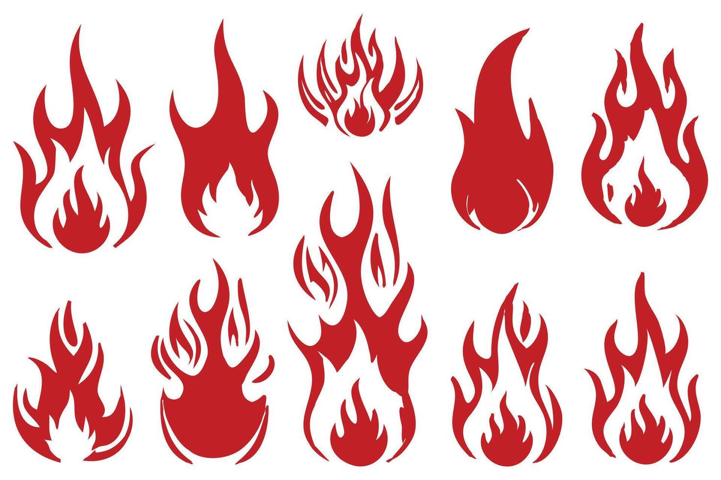 Modern Fire Icon Series vector