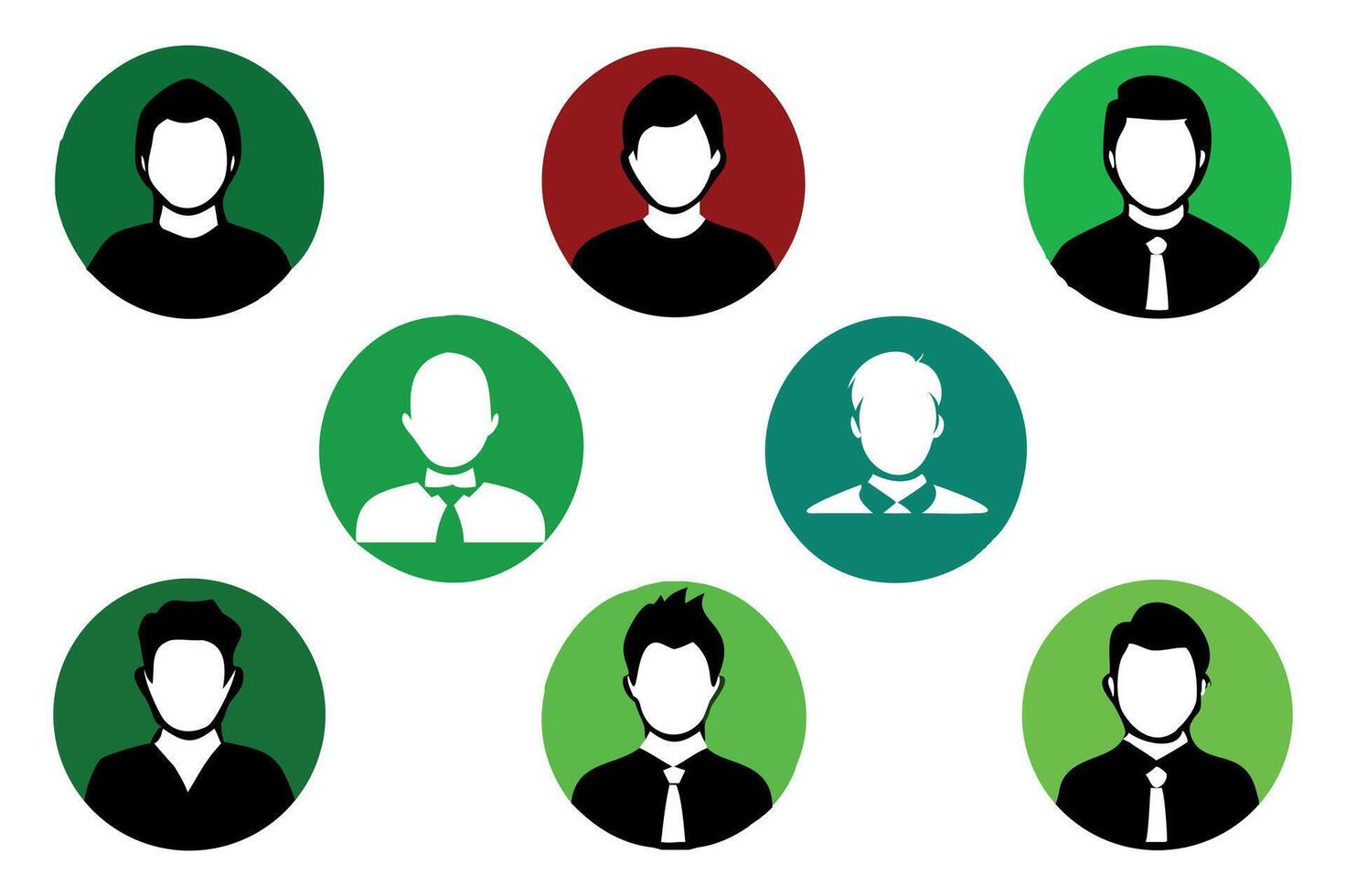 Default Professional Avatar Icons vector