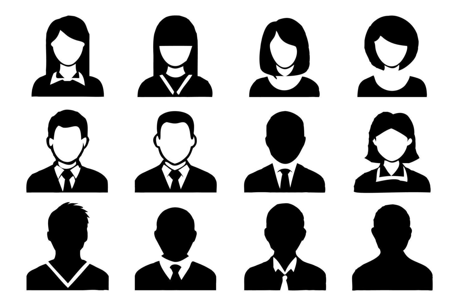 Simple Corporate Avatar Graphics vector