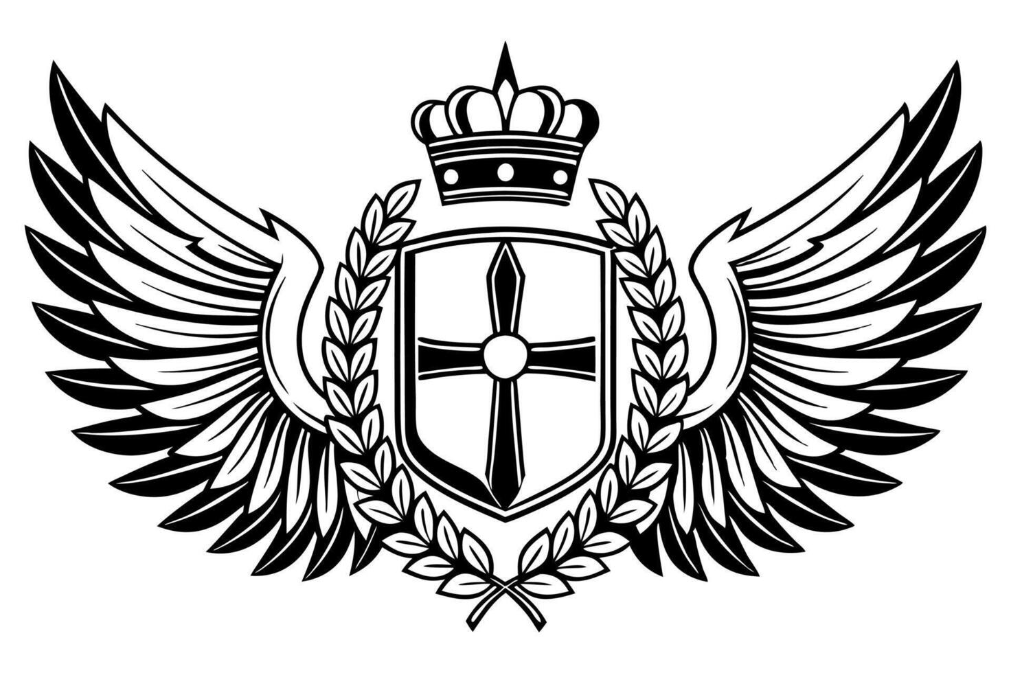 Vintage Heraldic Shield with Lion and Horse Emblems vector