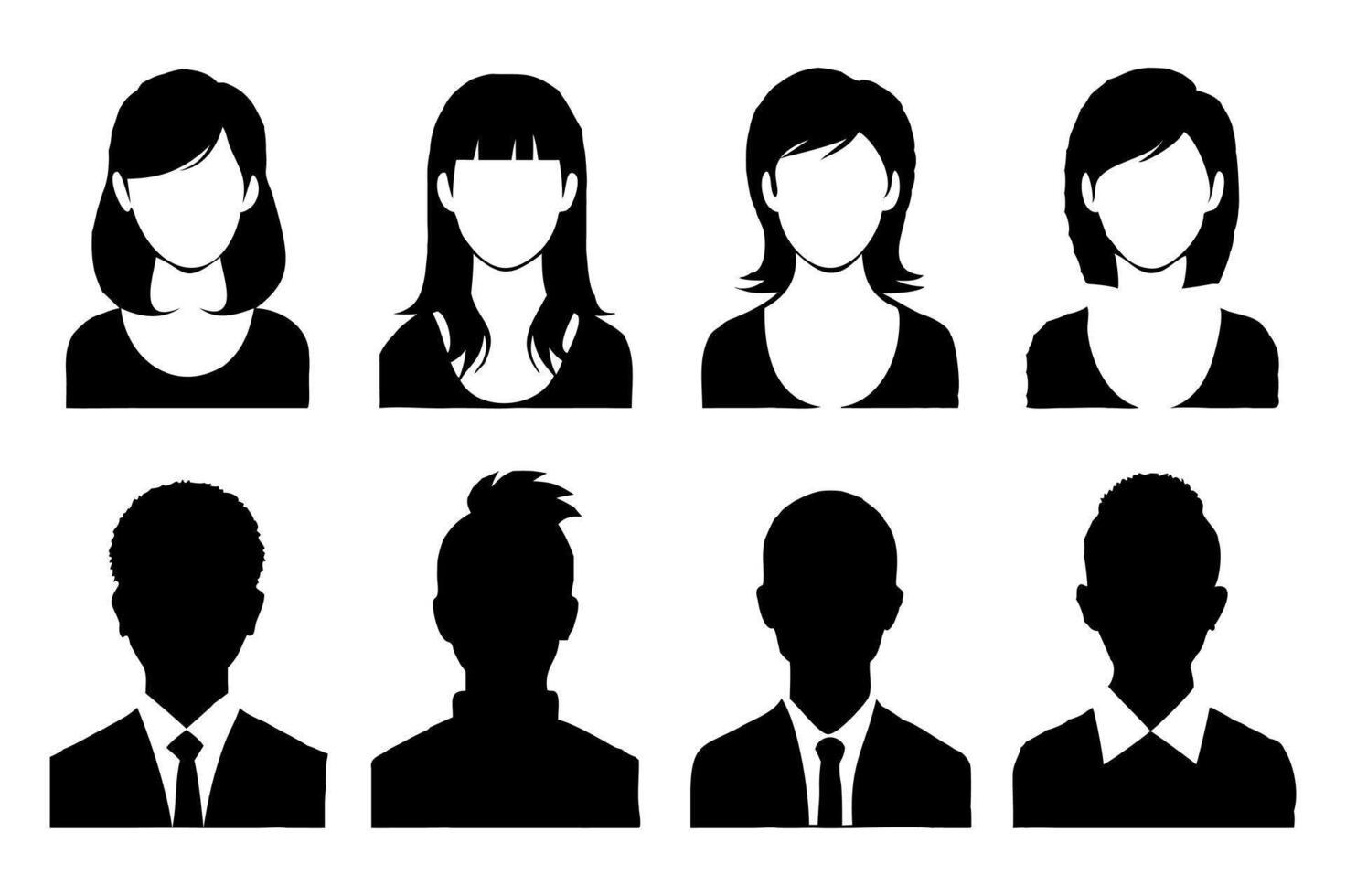 Default Headshot Avatar Icons vector