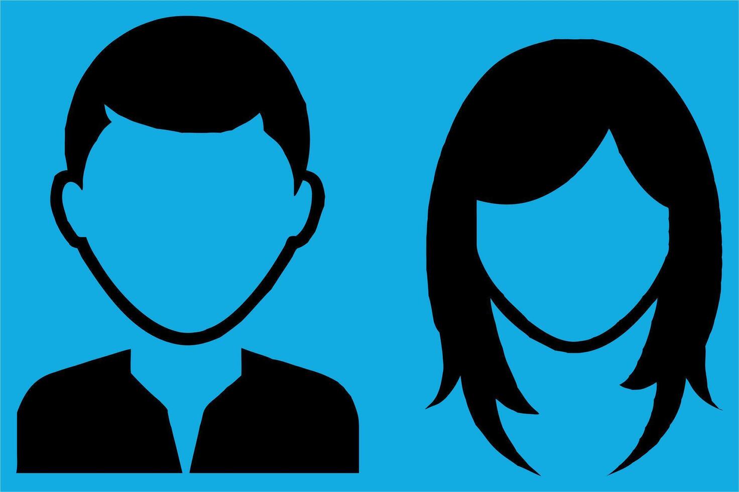 Male and Female Avatar Icons vector