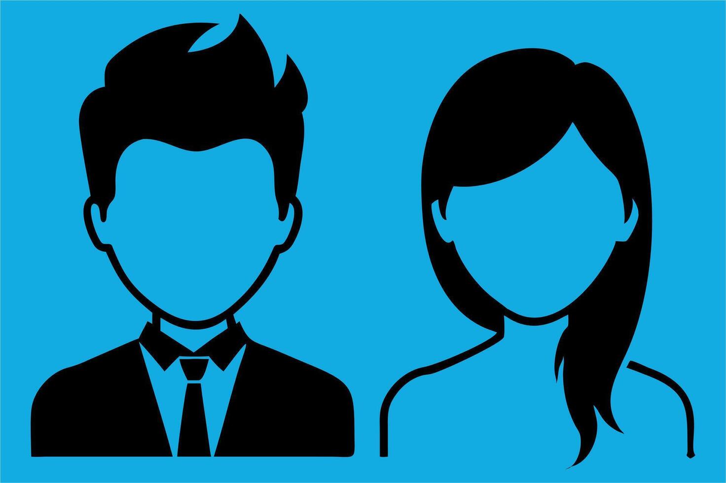 Flat User Interface Avatars vector