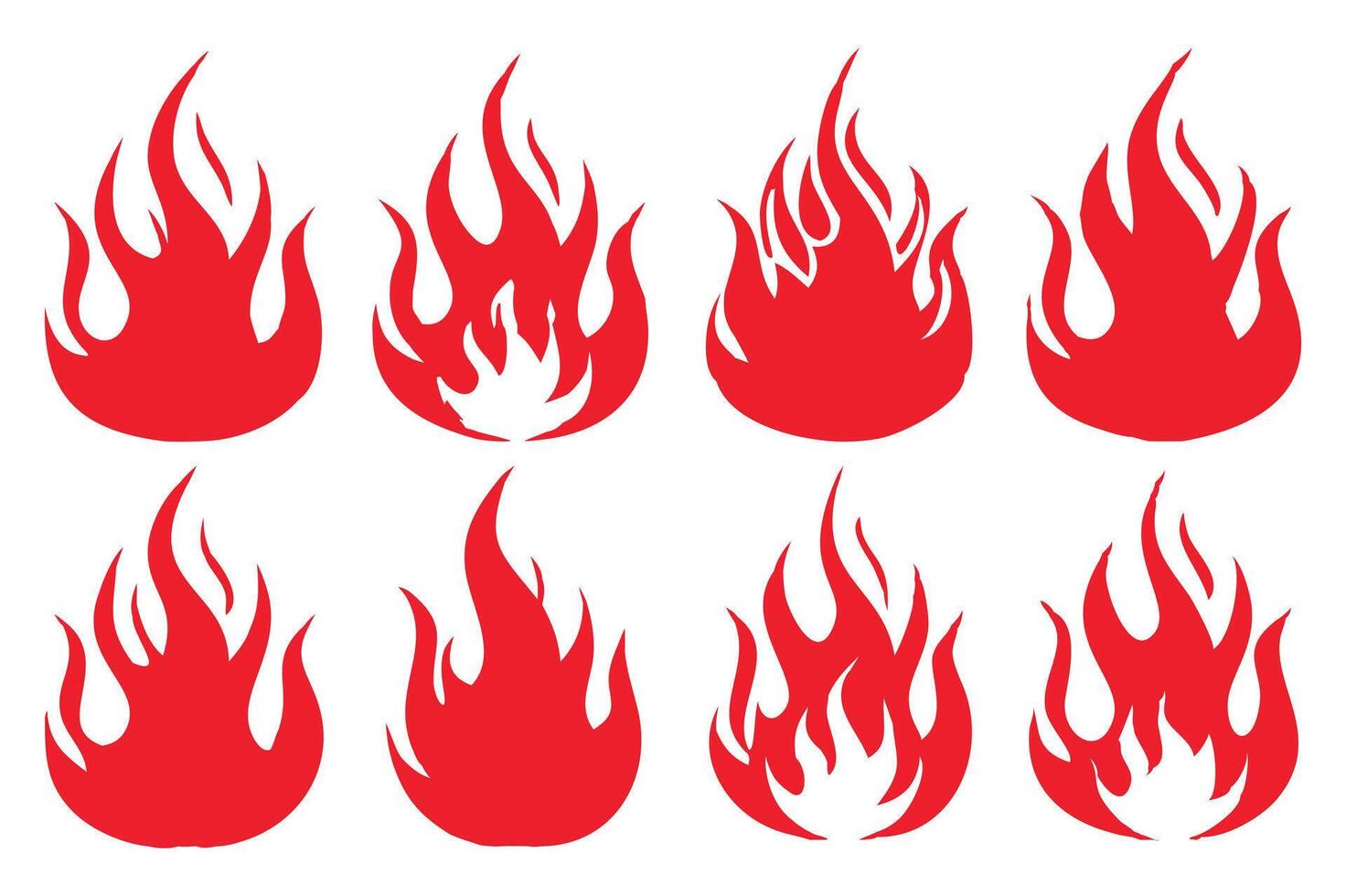 Hot Blaze Silhouette Set vector
