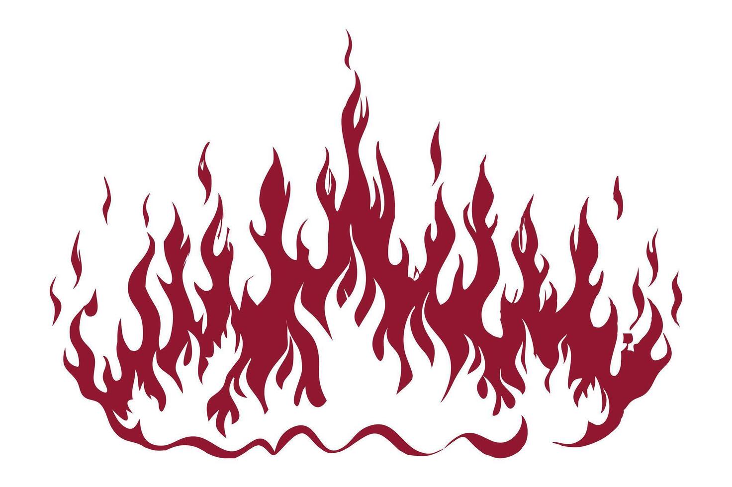 Simple flame icons in flat style vector