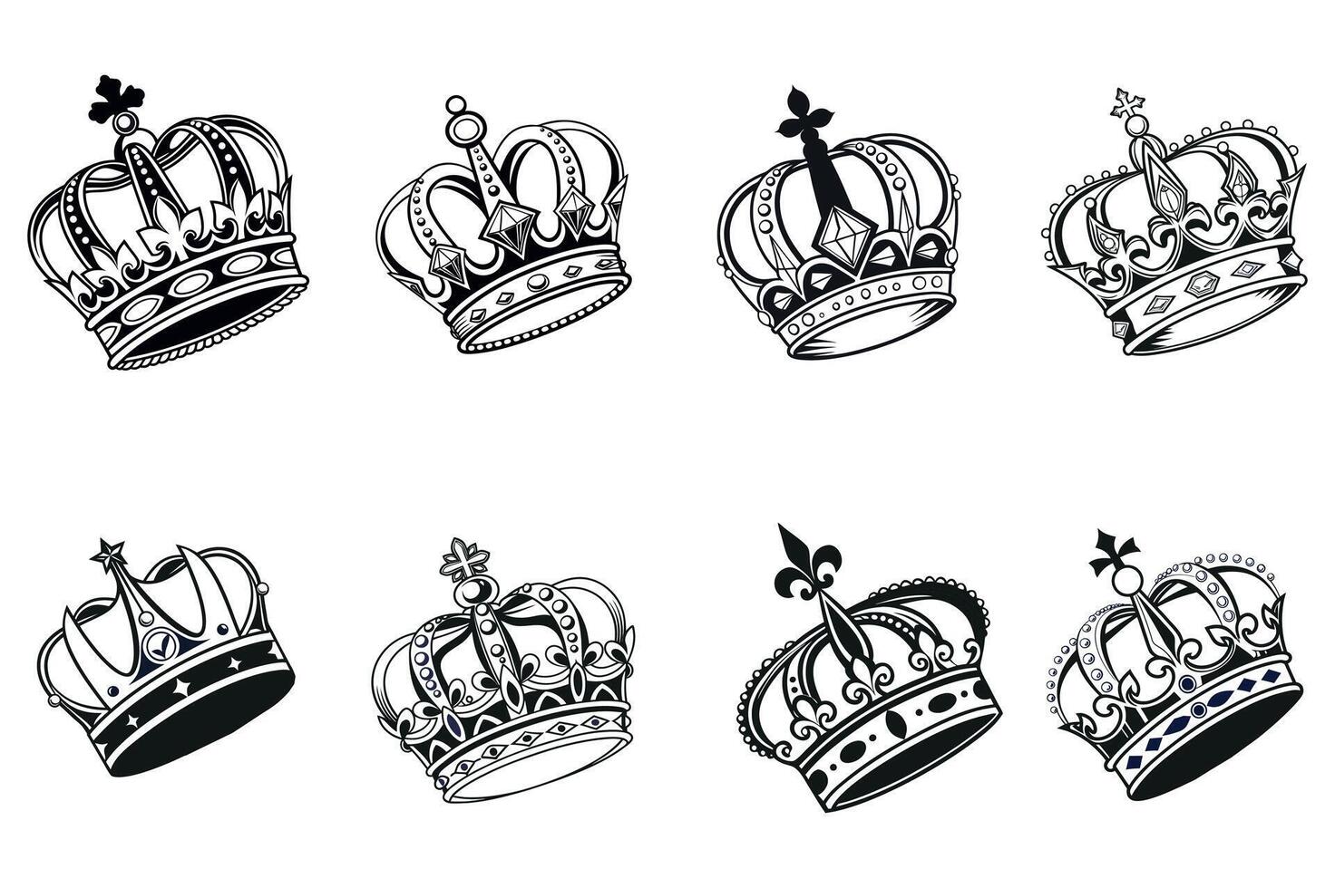Symbolic Regal Crown Art vector