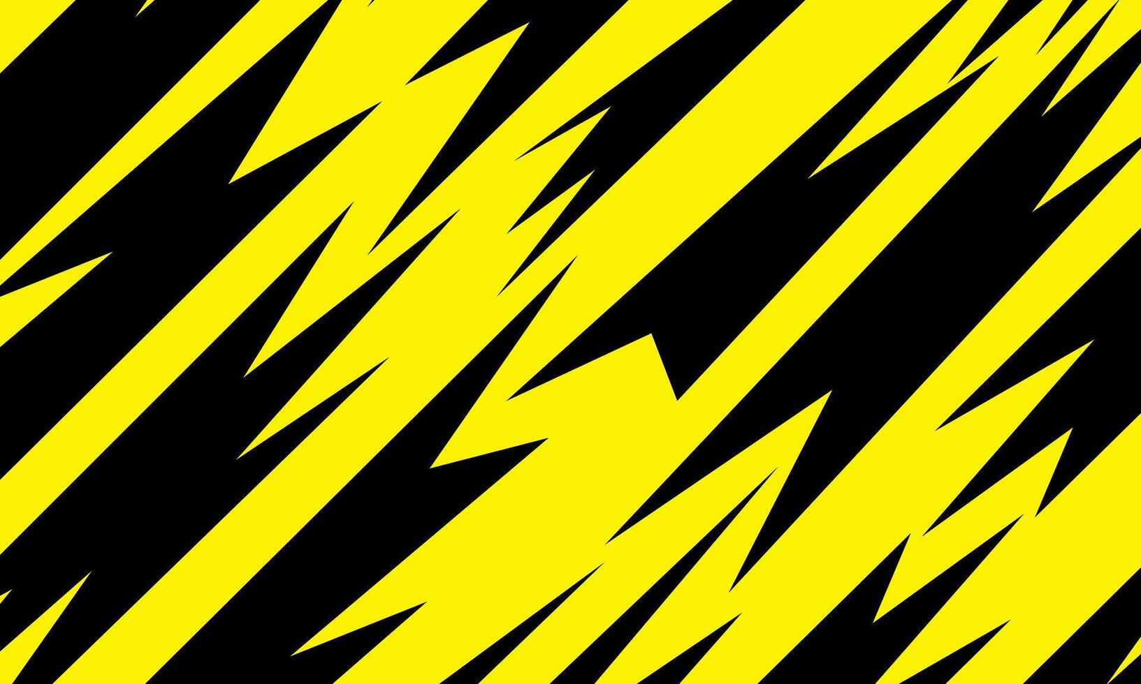 Abstract yellow thunder pattern fabric textile black background. hazard retro style. vector