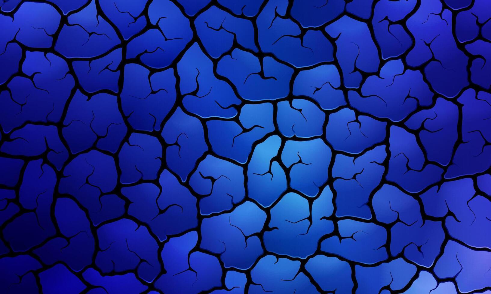 Abstract blue dry cracked ground texture background. artistic shiny pattern. vector