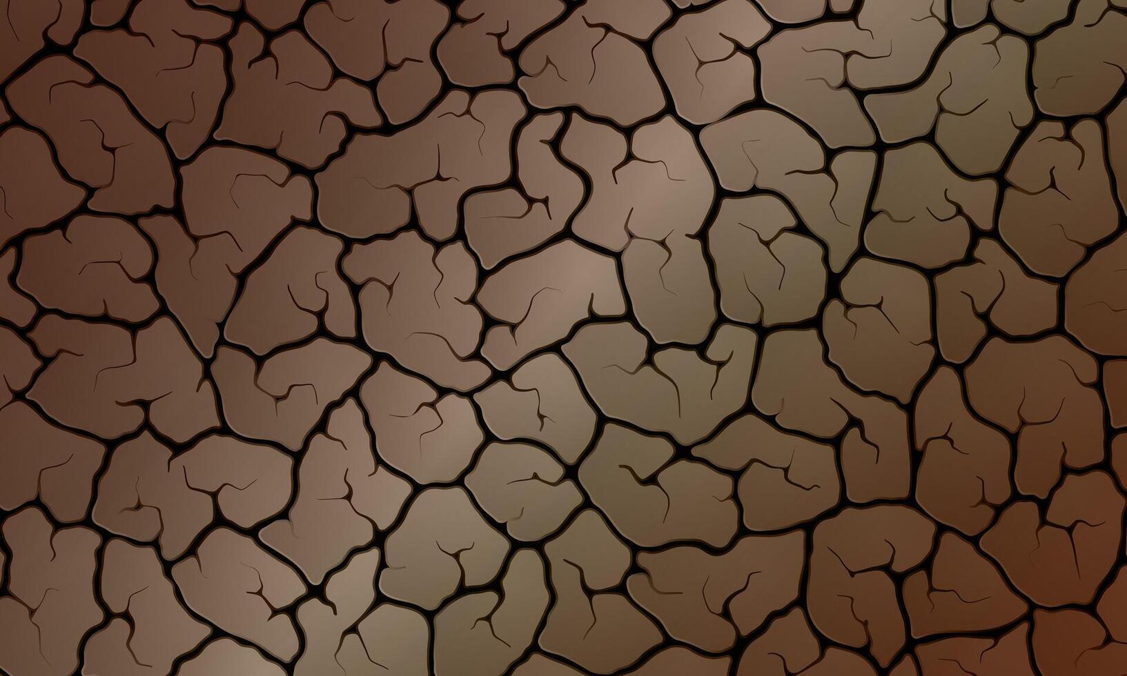 Abstract brown dry cracked ground texture background. broken land. vector