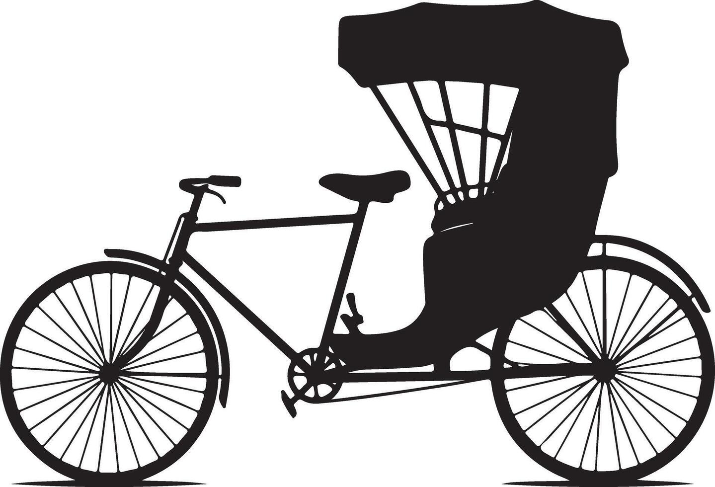 Rickshaw shape design vector