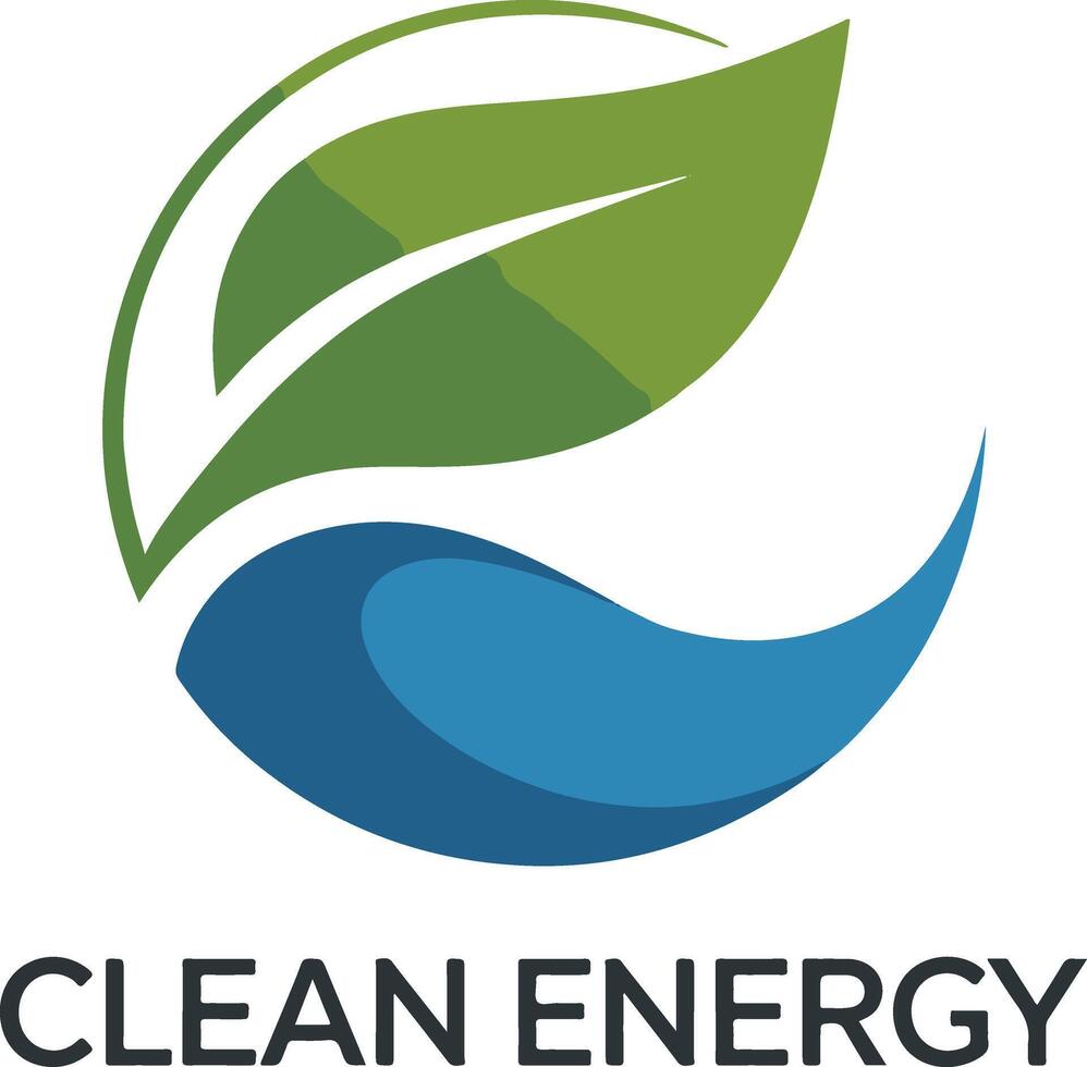 A logo with a clean and modern design green leaves vector
