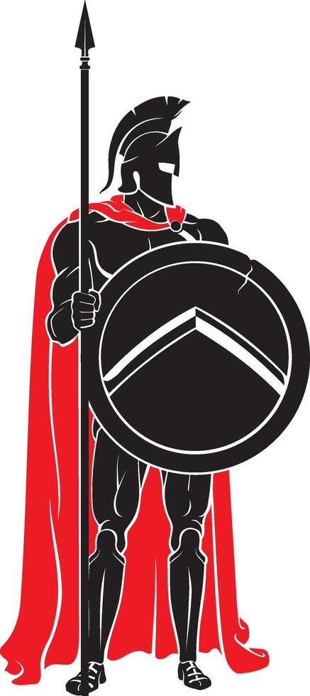 Spartan Guarding, Front View vector