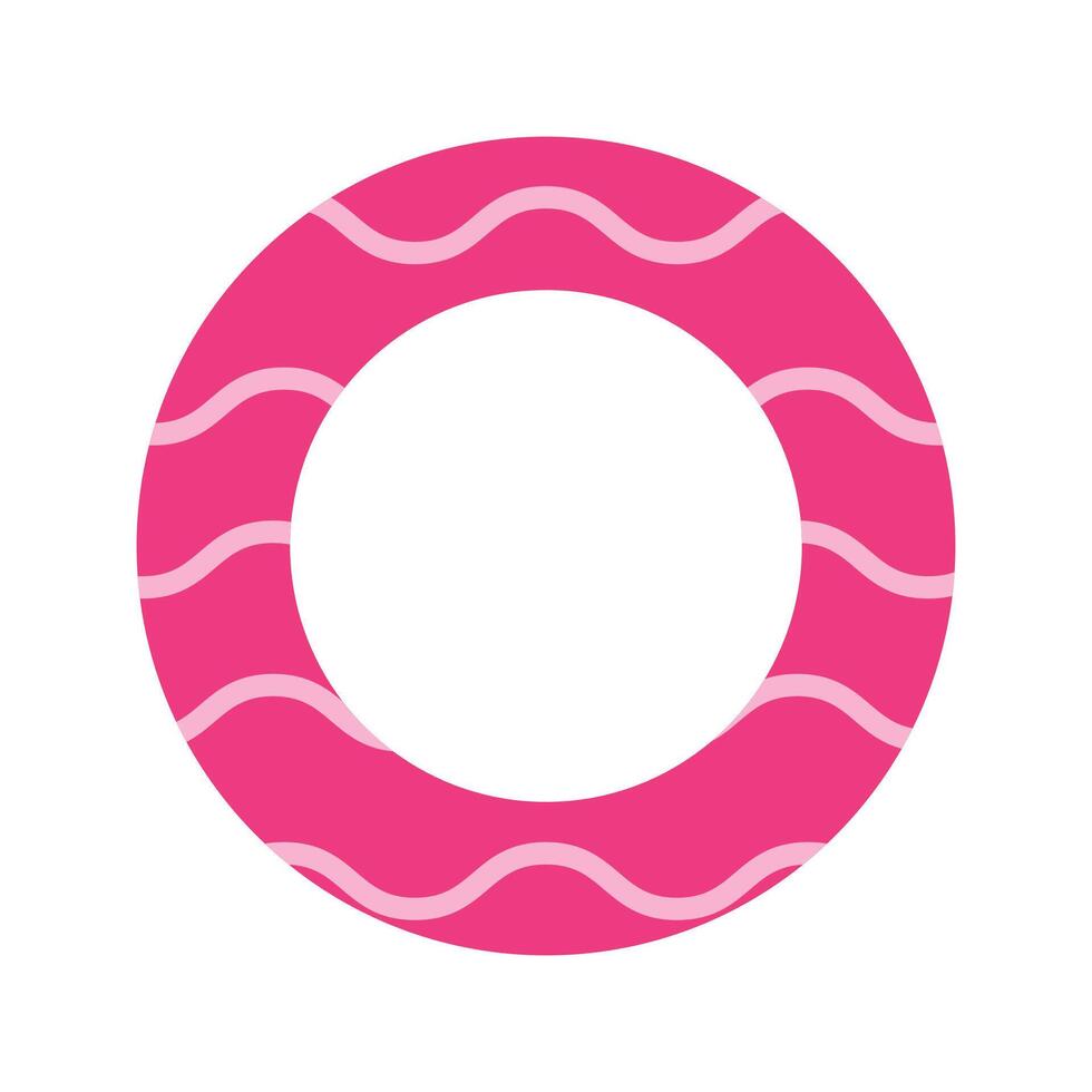 A pink swim float. A floating device used in water. Perfect for summer and tropical climates. vector