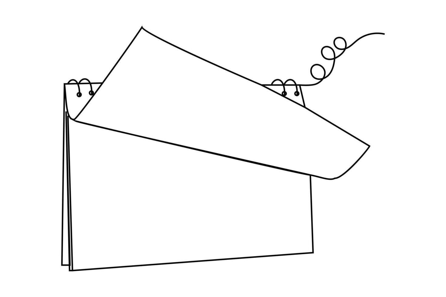 The calendar's single line captures the essence of time. vector