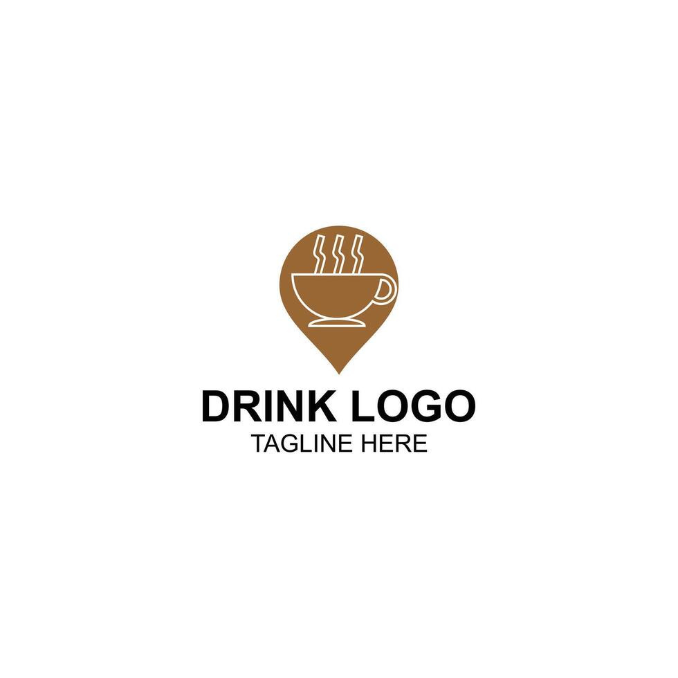 logo design for coffe point or business with creative illustration vector