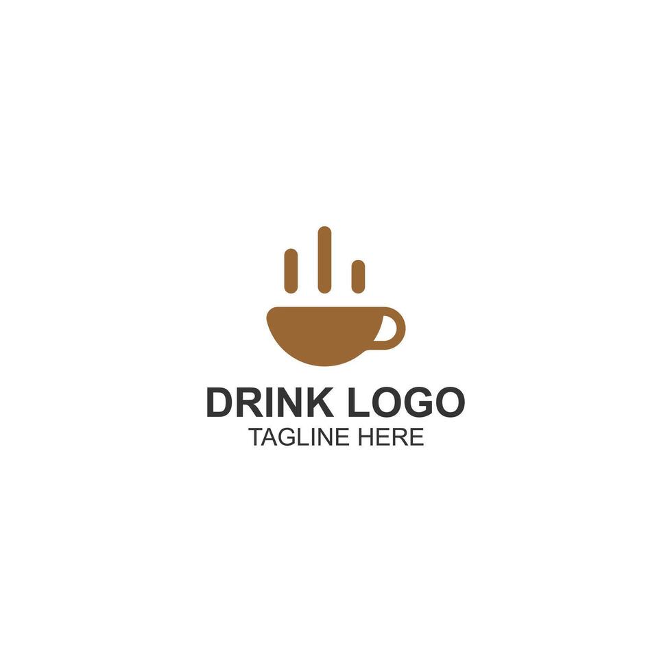 logo design for coffee shop or business with creative illustration vector