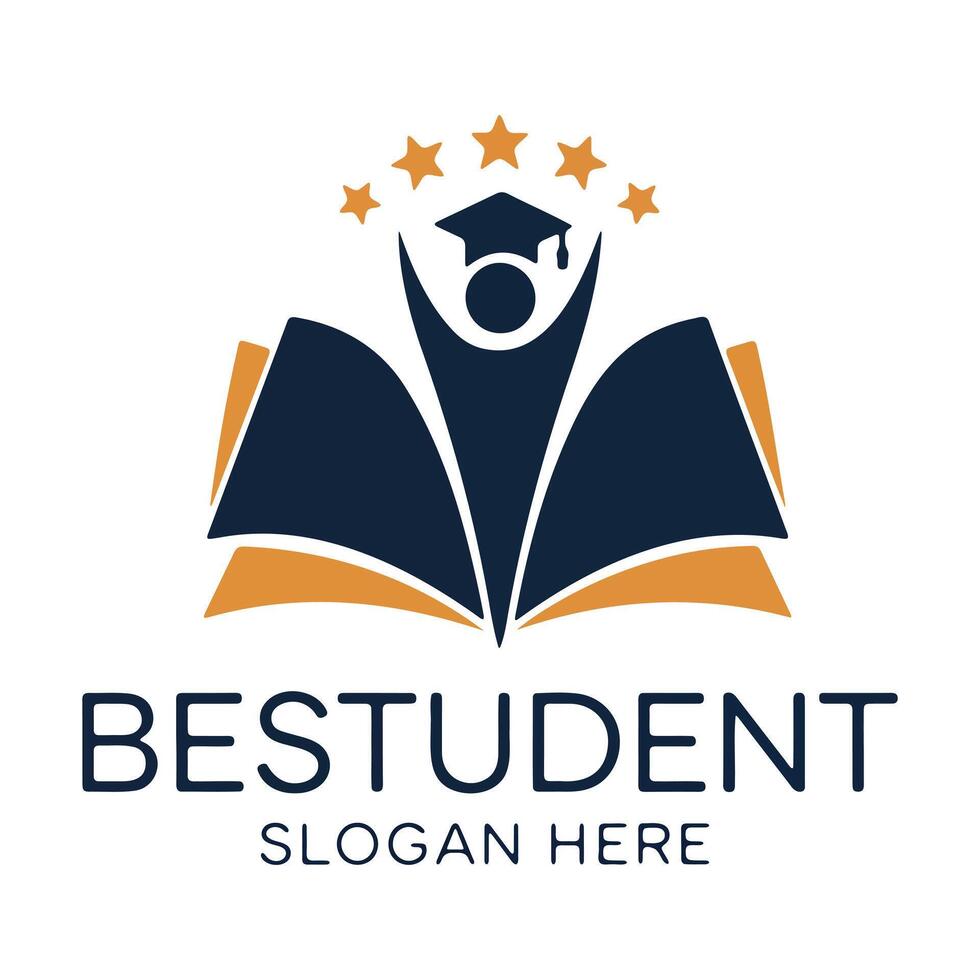 best student logo template vector