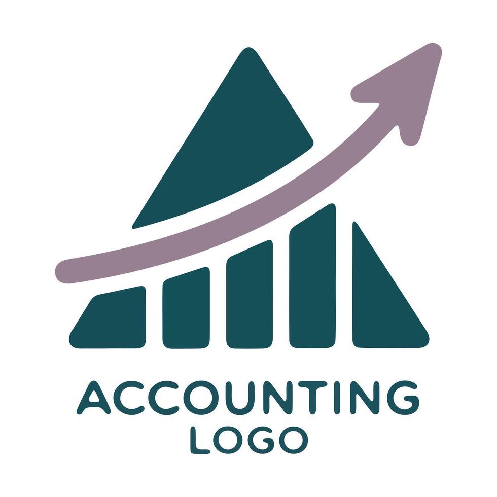 Abstract accounting growth silhouette logo design vector