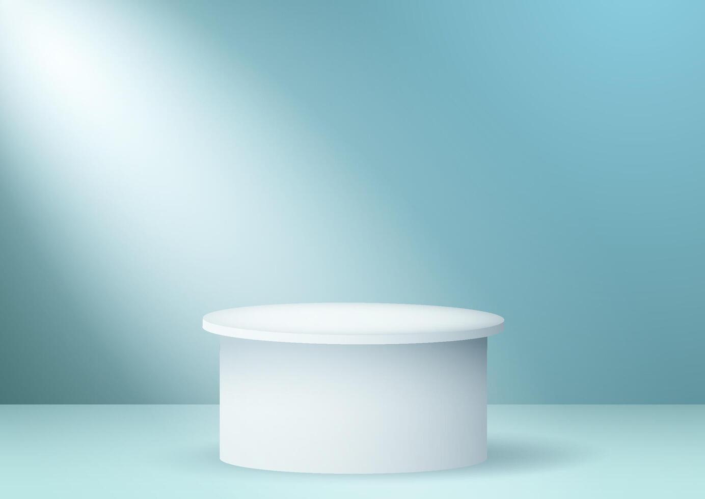 Empty display podium under spotlight display background vector