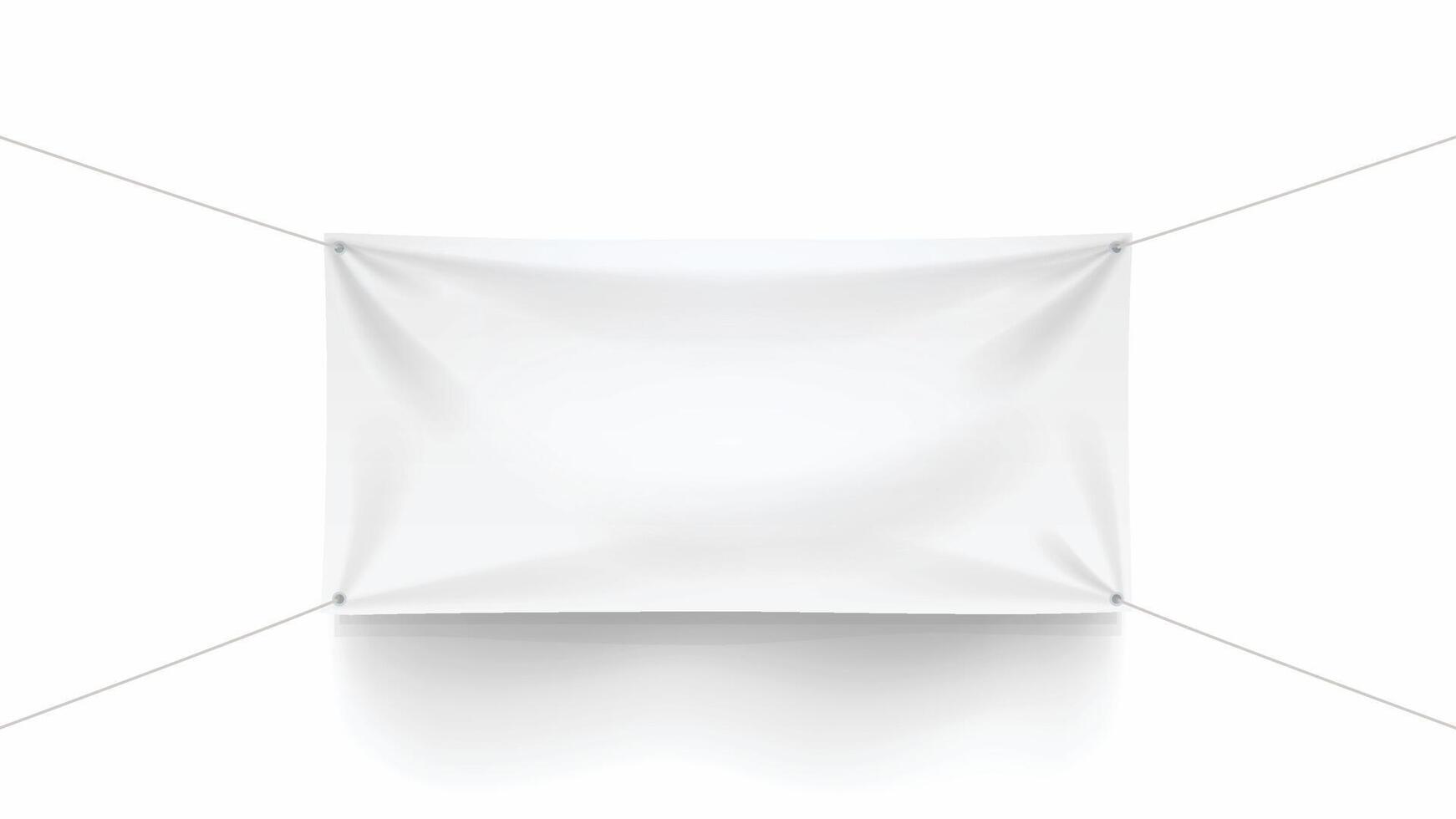 a textile sheets hanging on four ropes vector