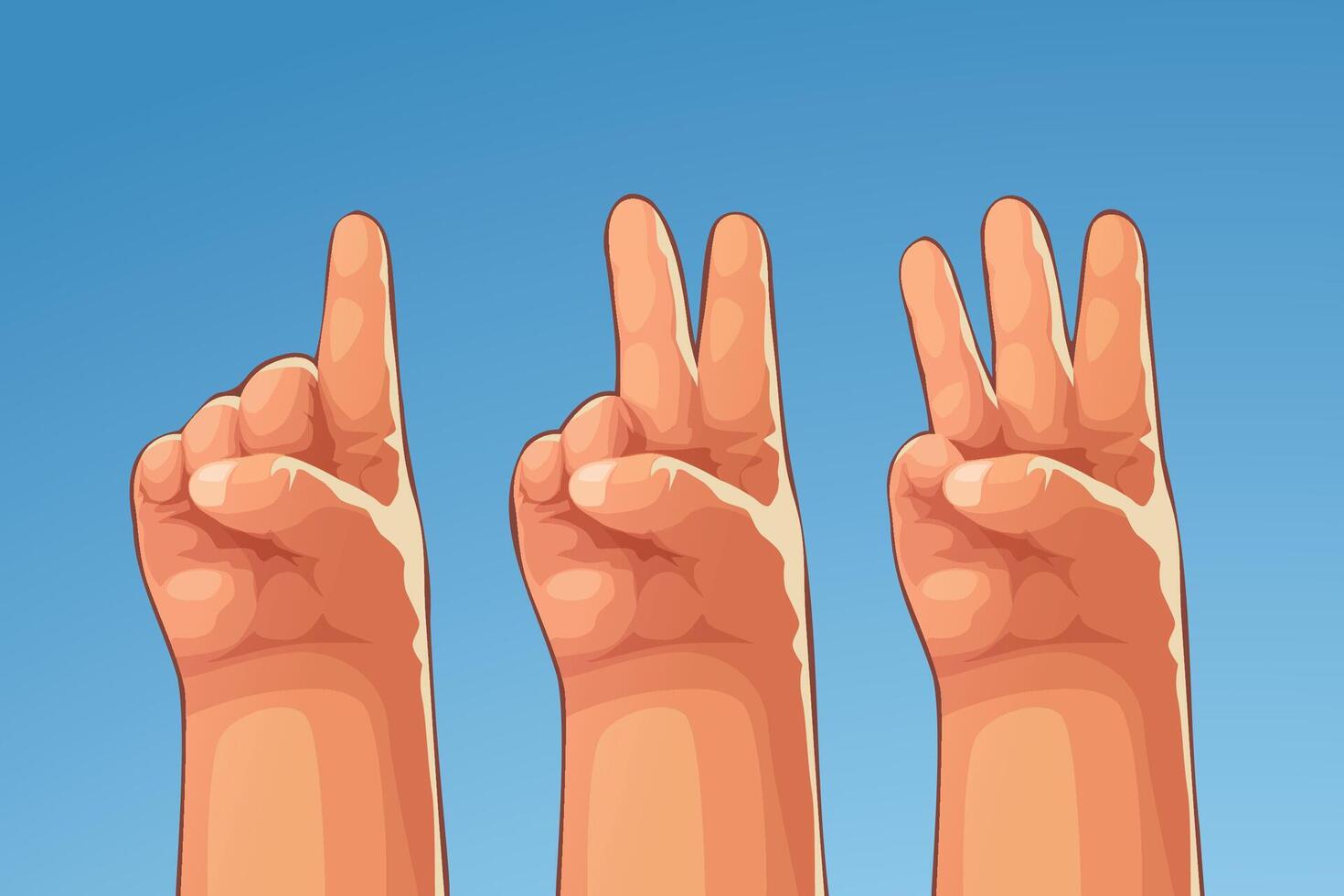 various cute cartoon design hands in set vector