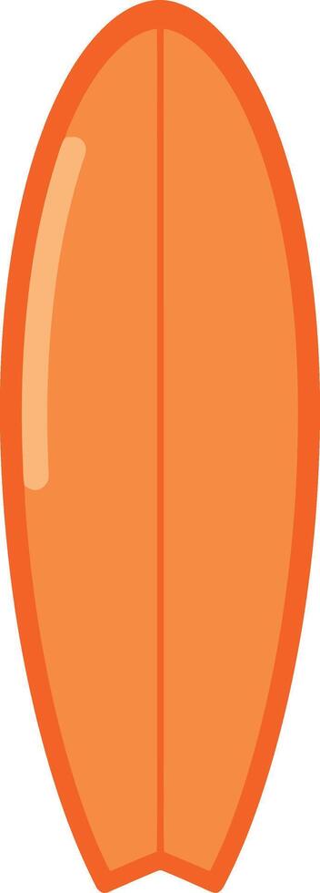 Minimalist Orange Surfboard Icon with Stylized Surfing Board Illustration vector