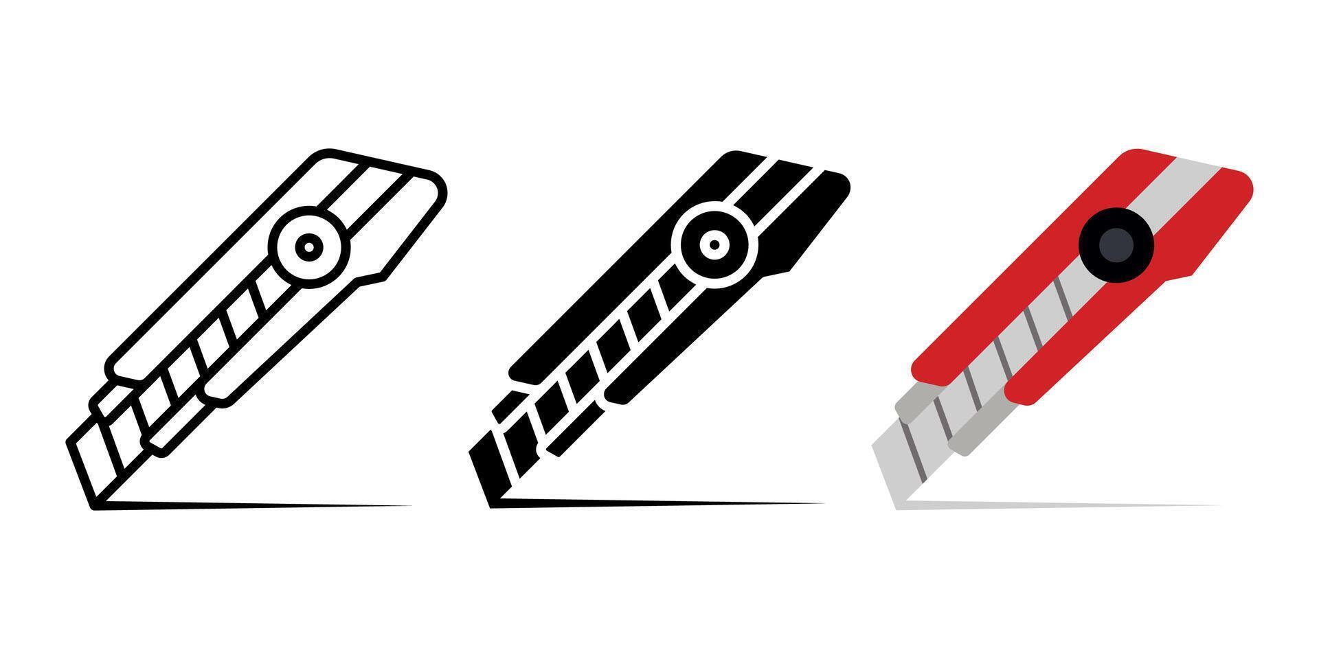 Cutter icon set. for mobile concept and web design. illustration vector