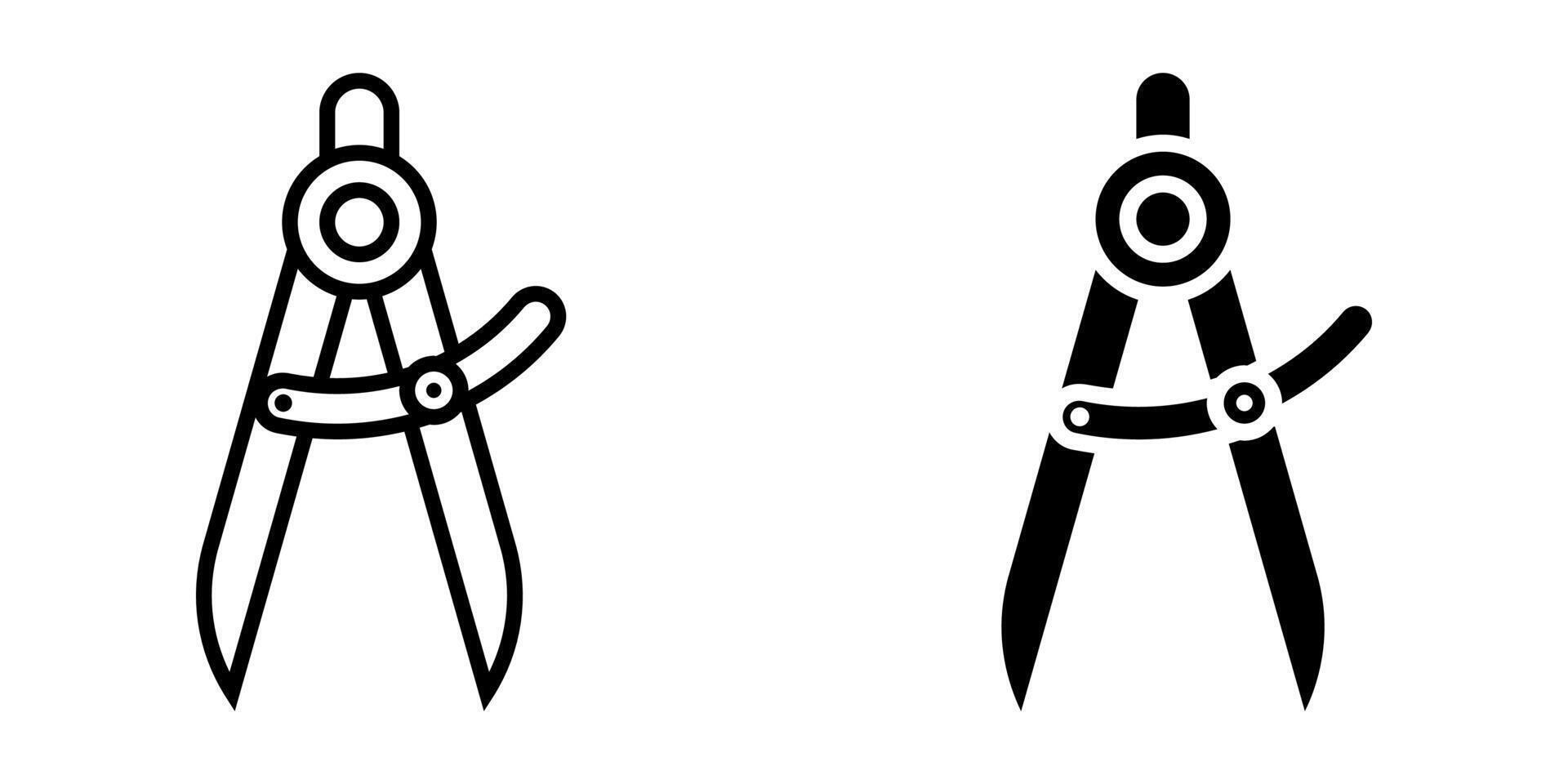 Compass icon set.for mobile concept and web design on white background vector