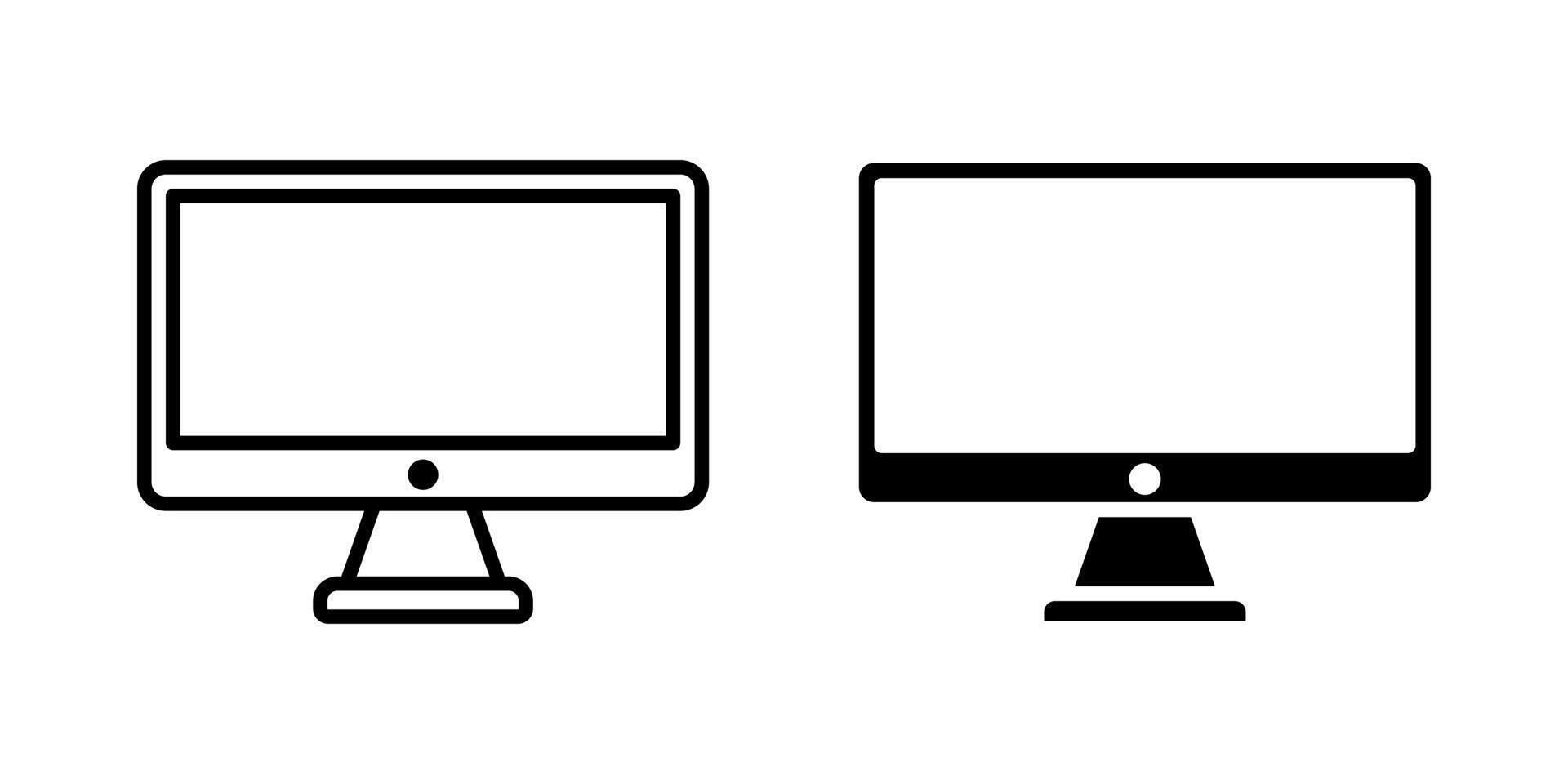 Computer icon set. for mobile concept and web design on white background vector