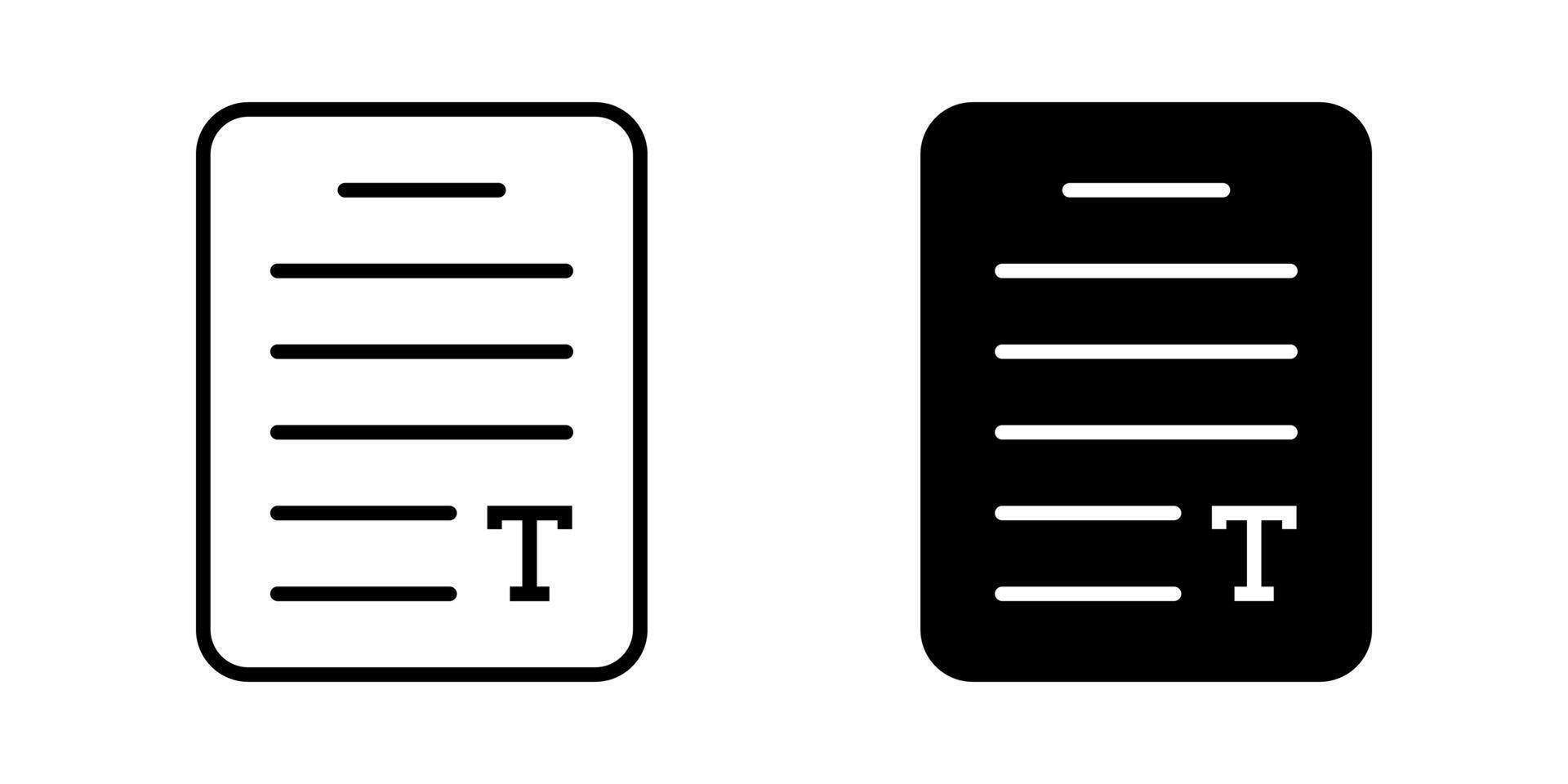 Document icon set. Text Symbol. File sign. for mobile concept and web design. illustration on white background vector