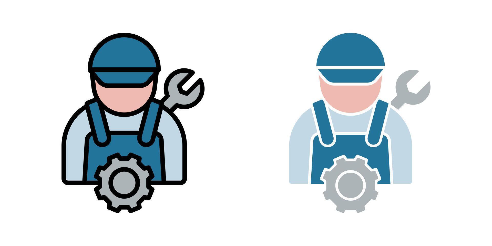 Set of Technician icon. for mobile concept and web design. illustration on white background vector