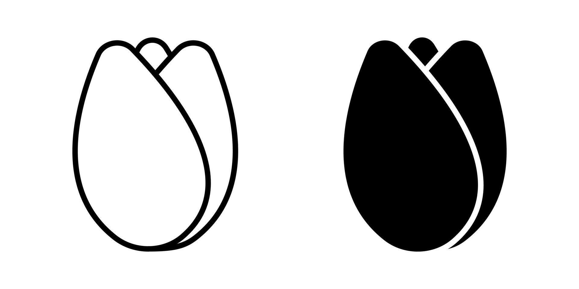 Set of tulip icons. for mobile concept and web design. illustration on white background vector
