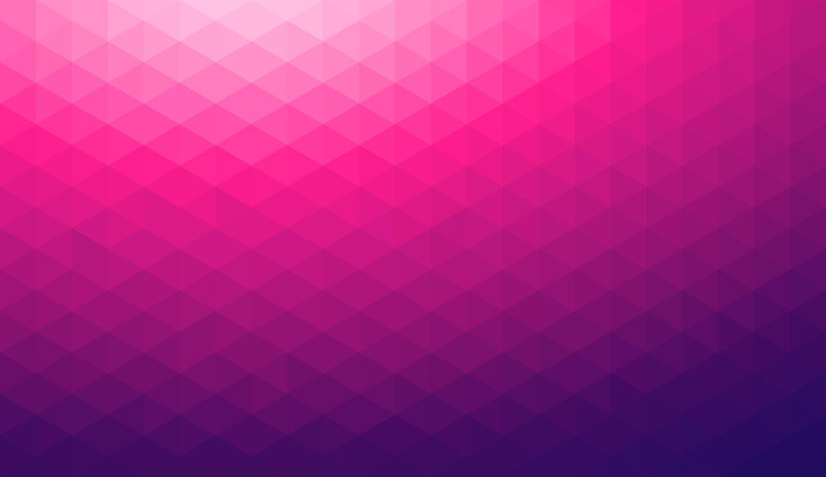 Gradient purple magenta background on triangle pattern. Geometric abstract pixel background. vector
