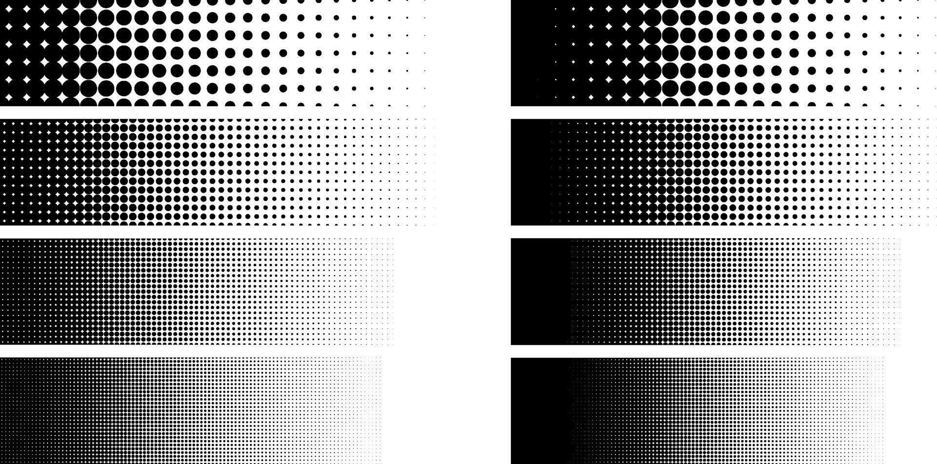Gradient halftone pattern set. Halftone dots backgrounds. vector