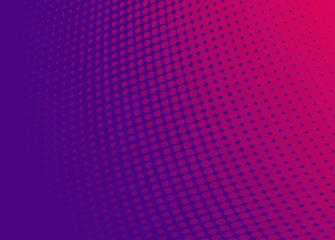 Purple Halftone Background. Magenta gradient dots abstract pattern. vector