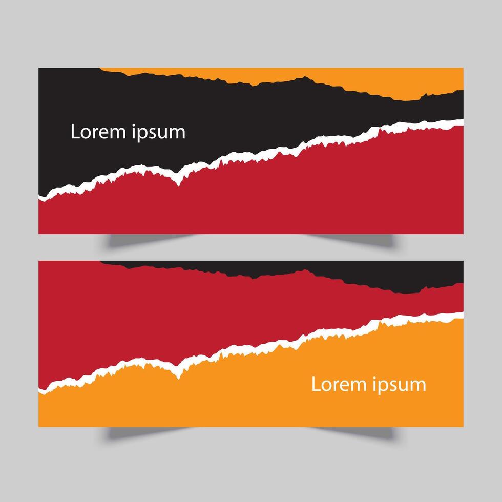 Torn Paper Banner Template vector