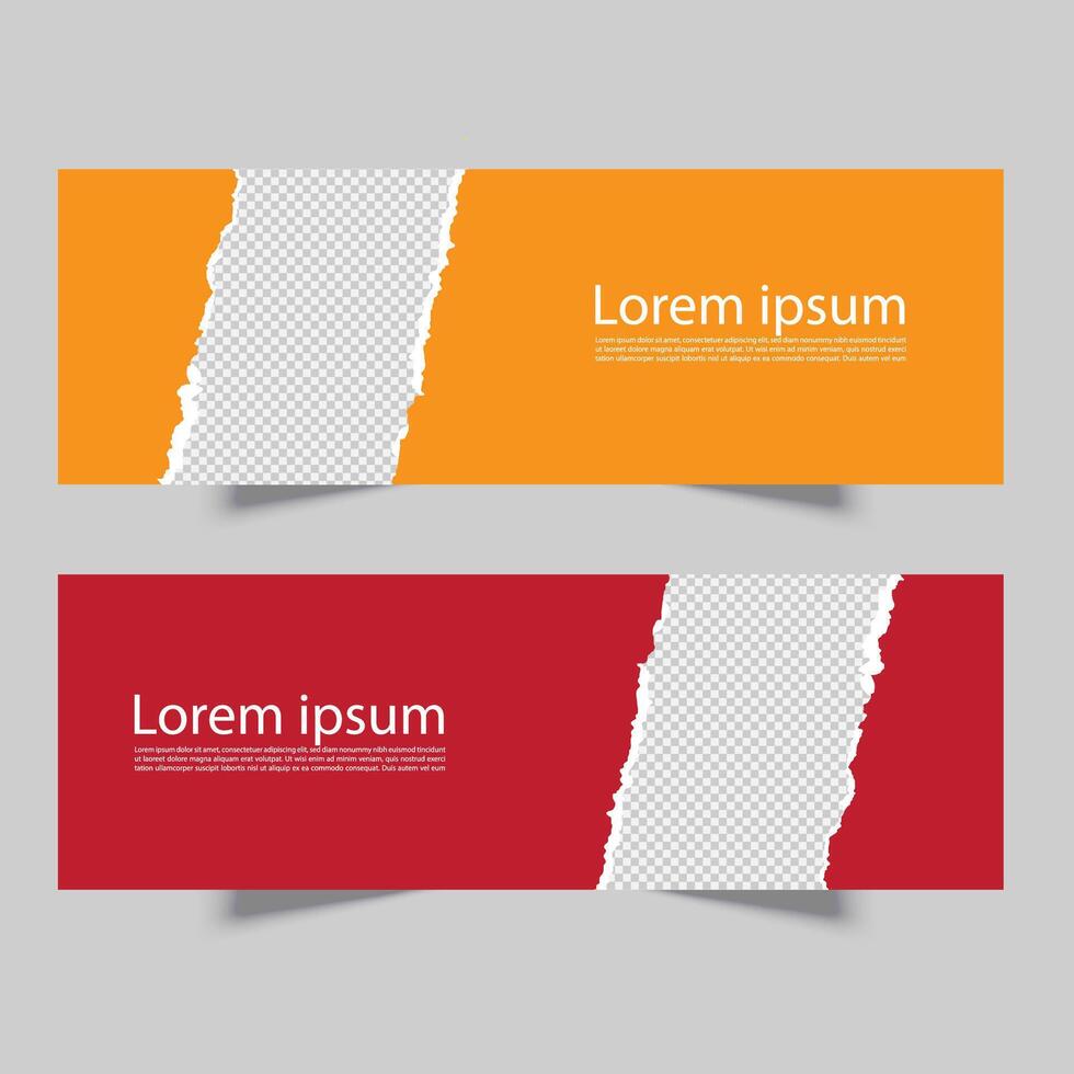 advertising torn paper banner vector