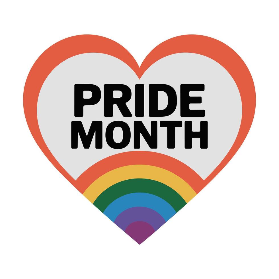 Pride Month Heart Symbol vector