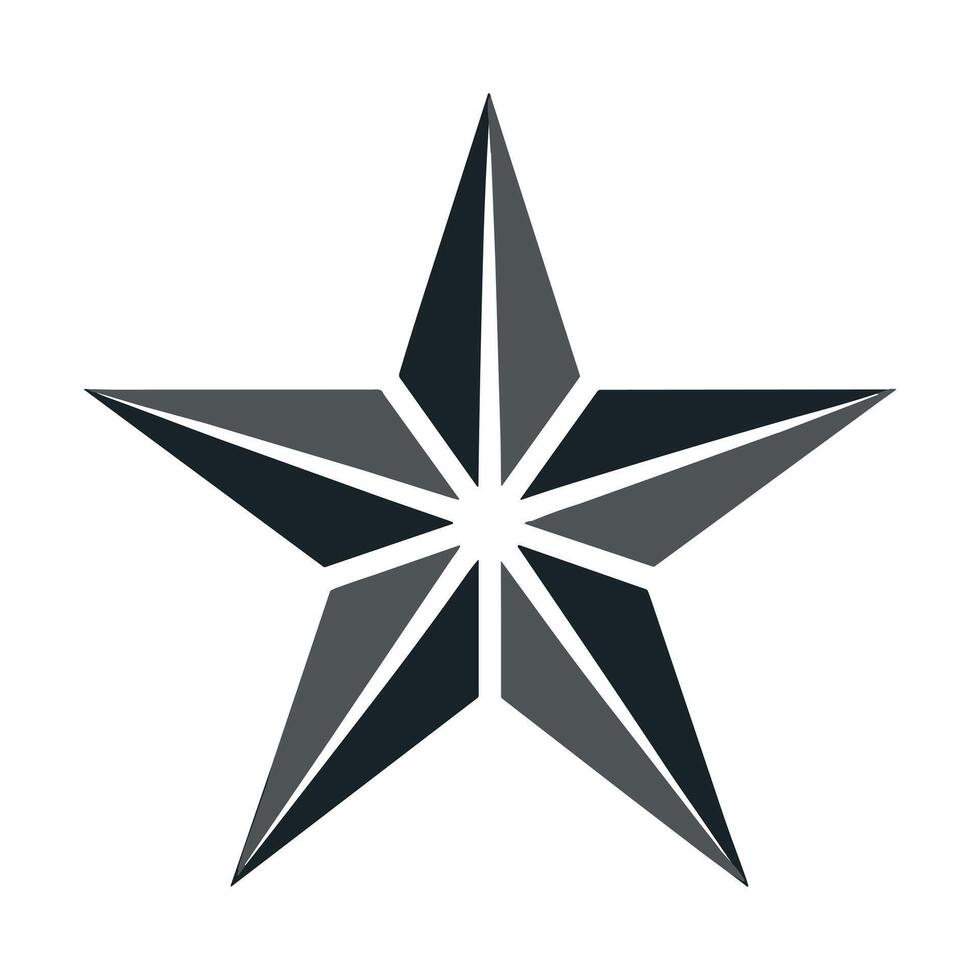 Abstract gray star shape graphic design element vector
