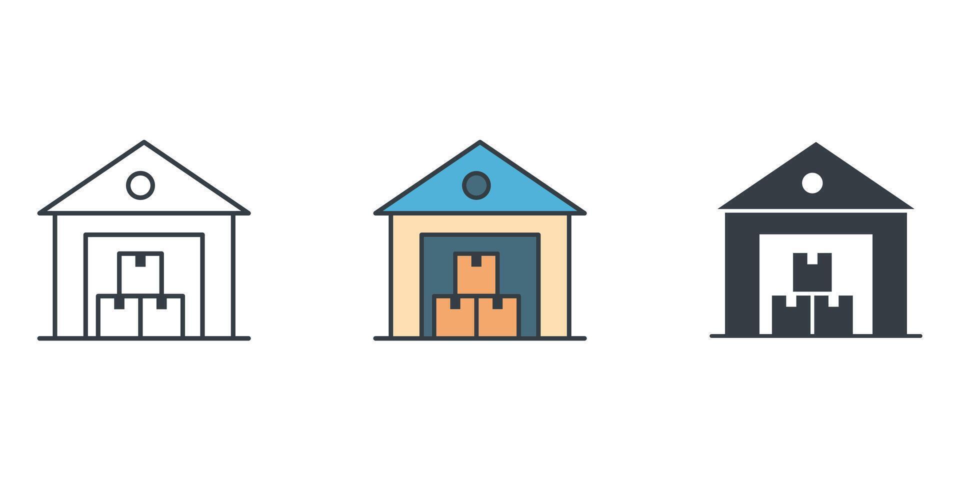 Warehouse icon illustration isolated on white background vector