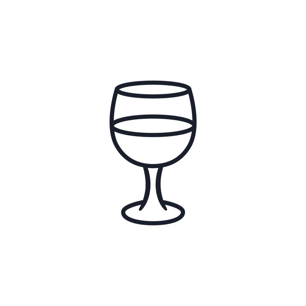 Wine Glass Icon. Elegant Drinkware Symbol for Vineyard Branding and Luxury Event vector